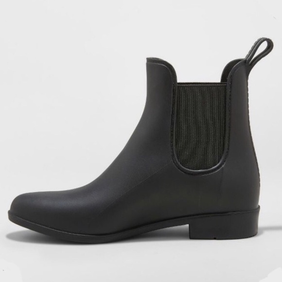 Women's A New Day Black Chelsea Rain Boots, NWT - Picture 2 of 5